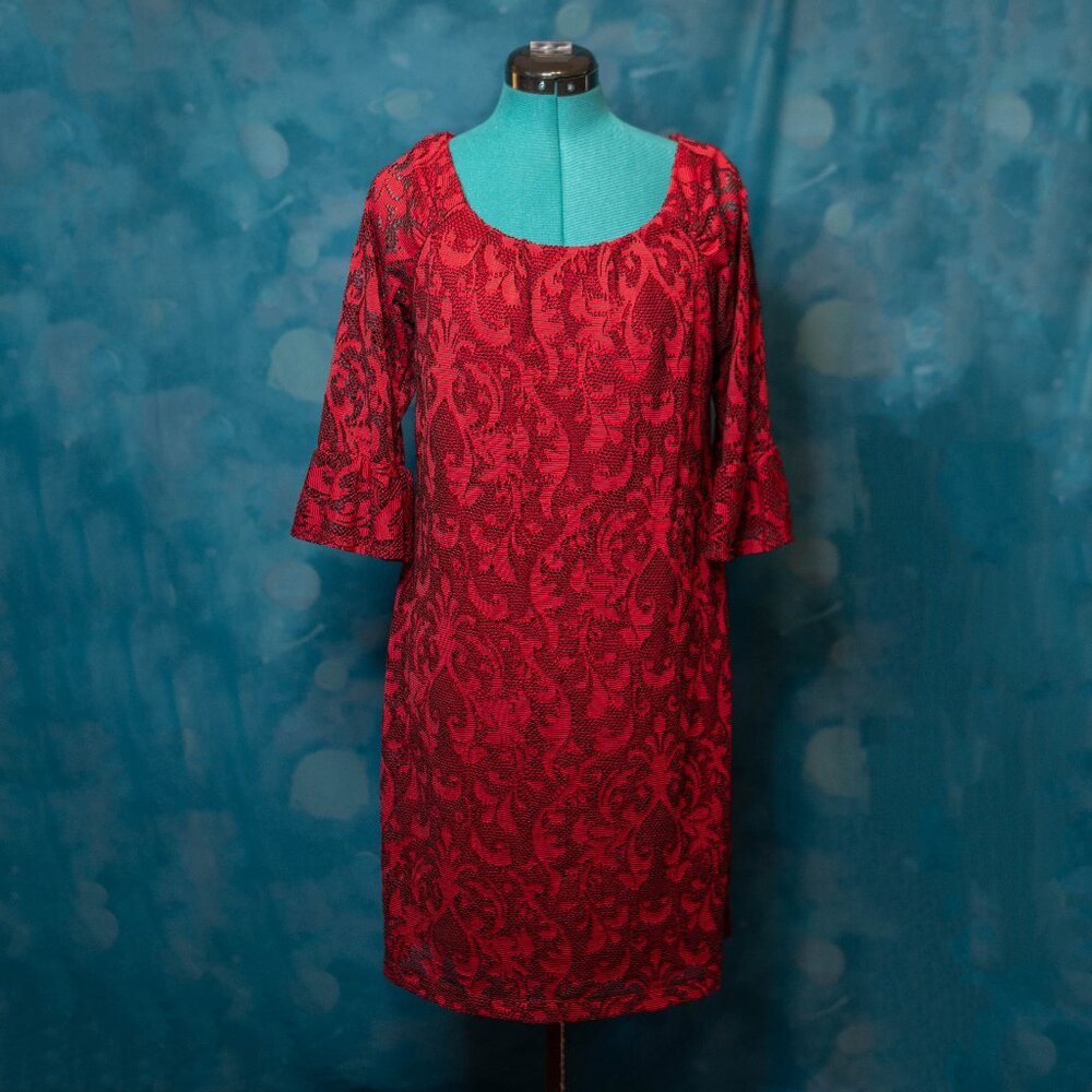 CLEARANCE Rabbit Rabbit Rabbit Red Lace Overlay Dress – Size M